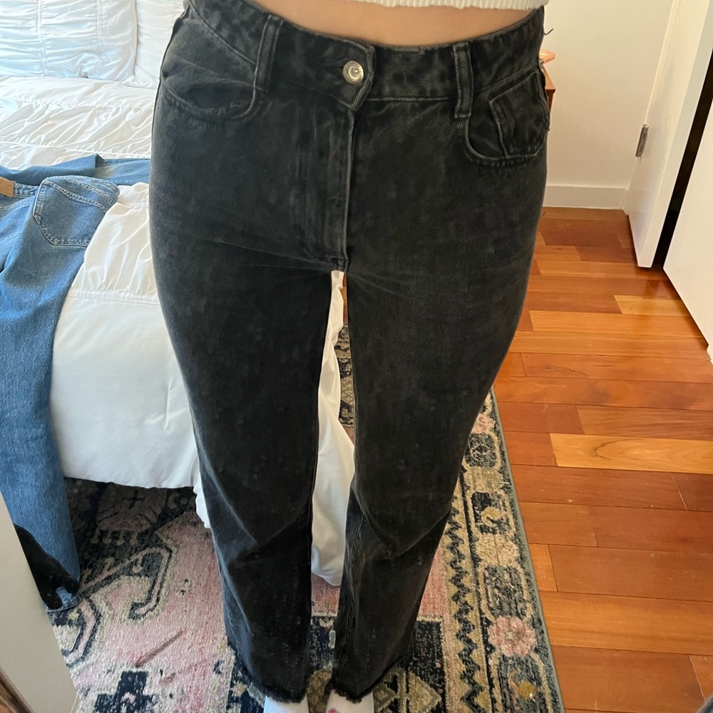 Zara black high rise jeans sz 27